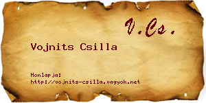 Vojnits Csilla névjegykártya